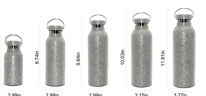 Glitter Finish Water Bottle 750ml view 3