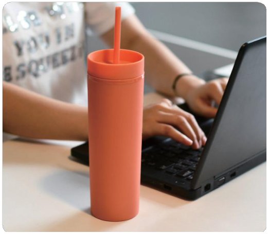 Plastic Straw Cup 500ml view 3