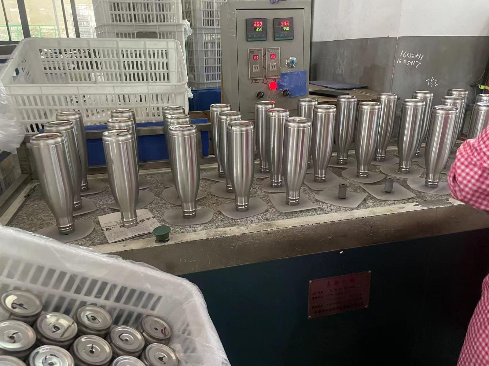 An inspection table of finished bodies before packing